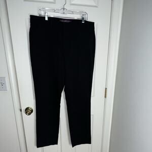 Gloria Vanderbilt Dress Pants in Black, Flat Front, Zip Hook & Eye Size 16